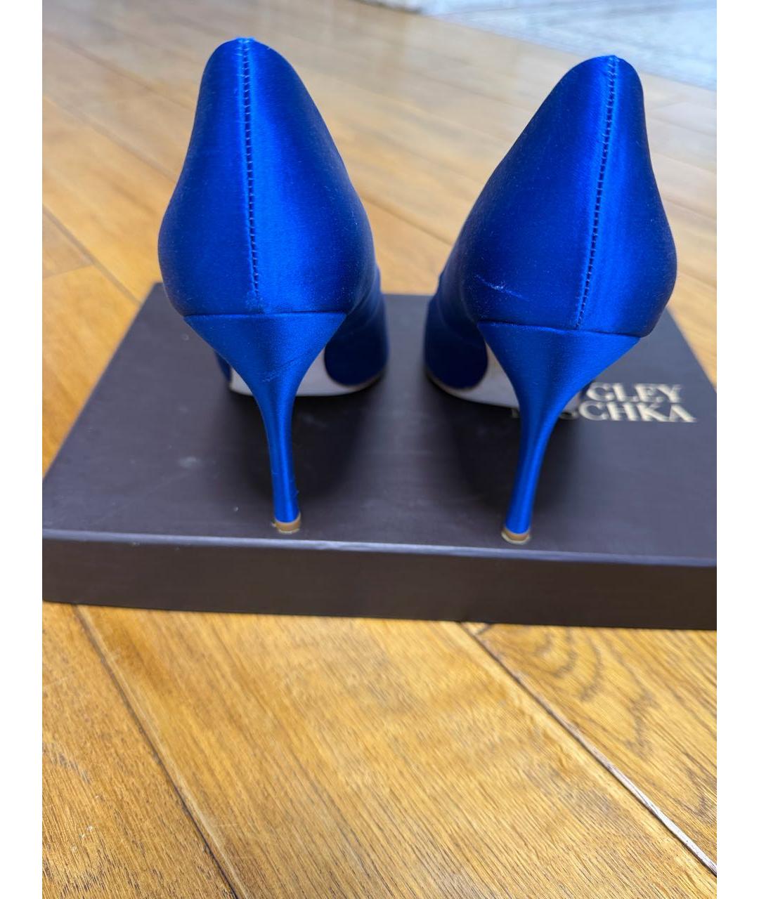 BADGLEY MISCHKA Синие текстильные туфли, фото 3