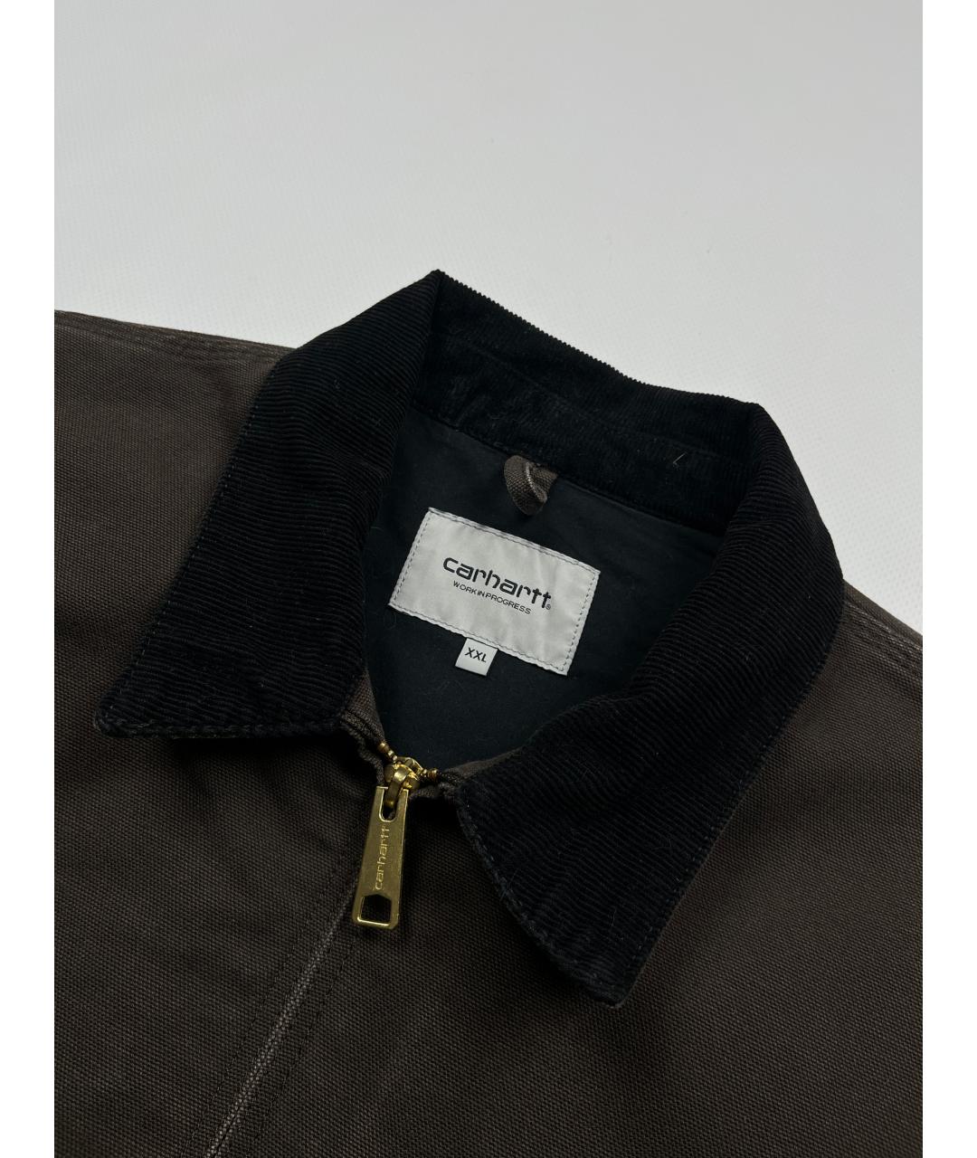 CARHARTT WIP Коричневая хлопковая куртка, фото 2