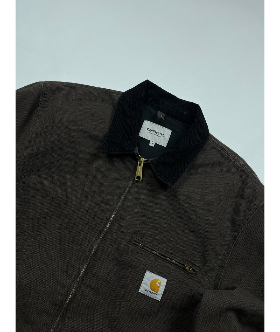 CARHARTT WIP Коричневая хлопковая куртка, фото 3