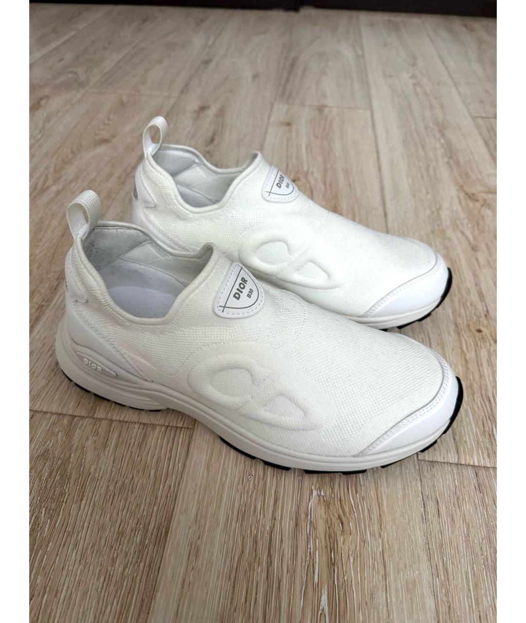 CHRISTIAN DIOR Белые текстильные низкие кроссовки / кеды, фото 7