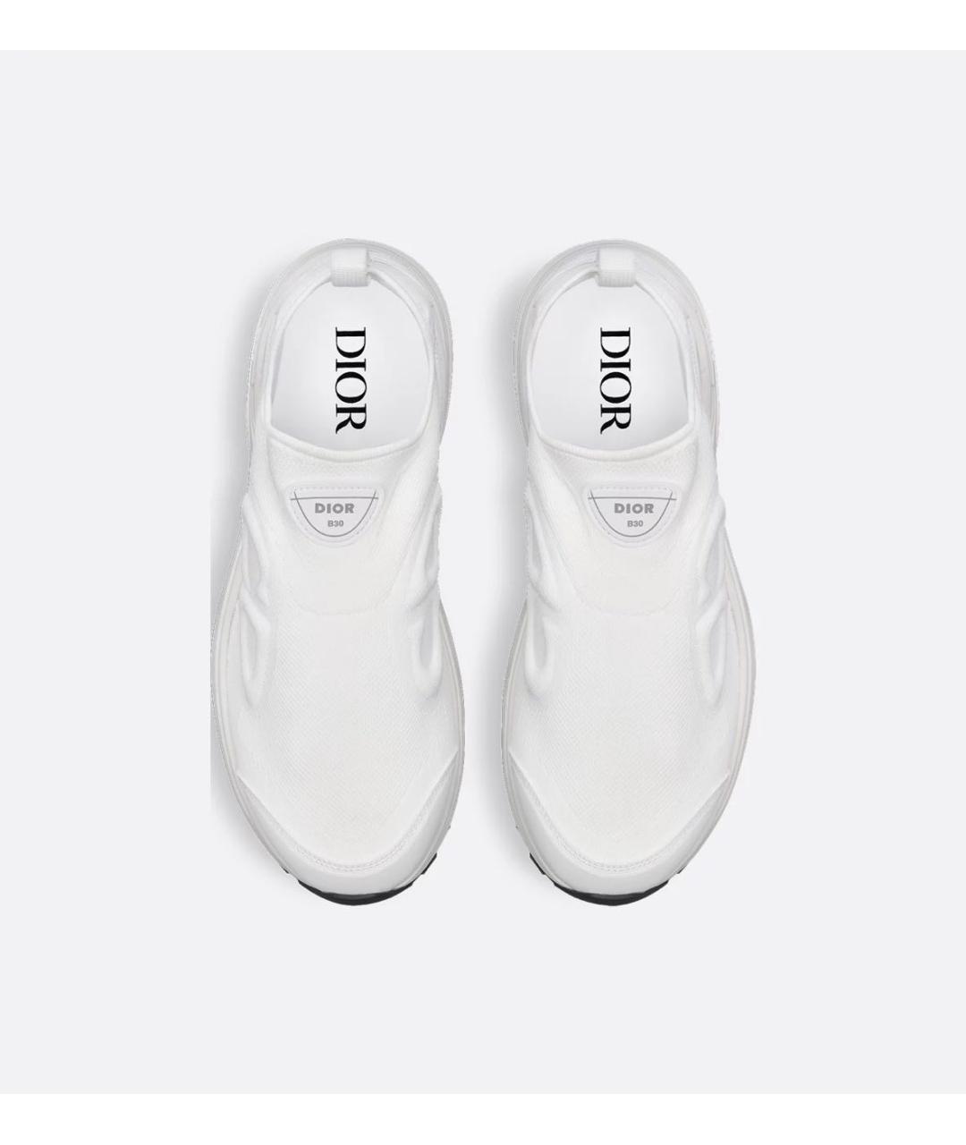 CHRISTIAN DIOR Белые текстильные низкие кроссовки / кеды, фото 2