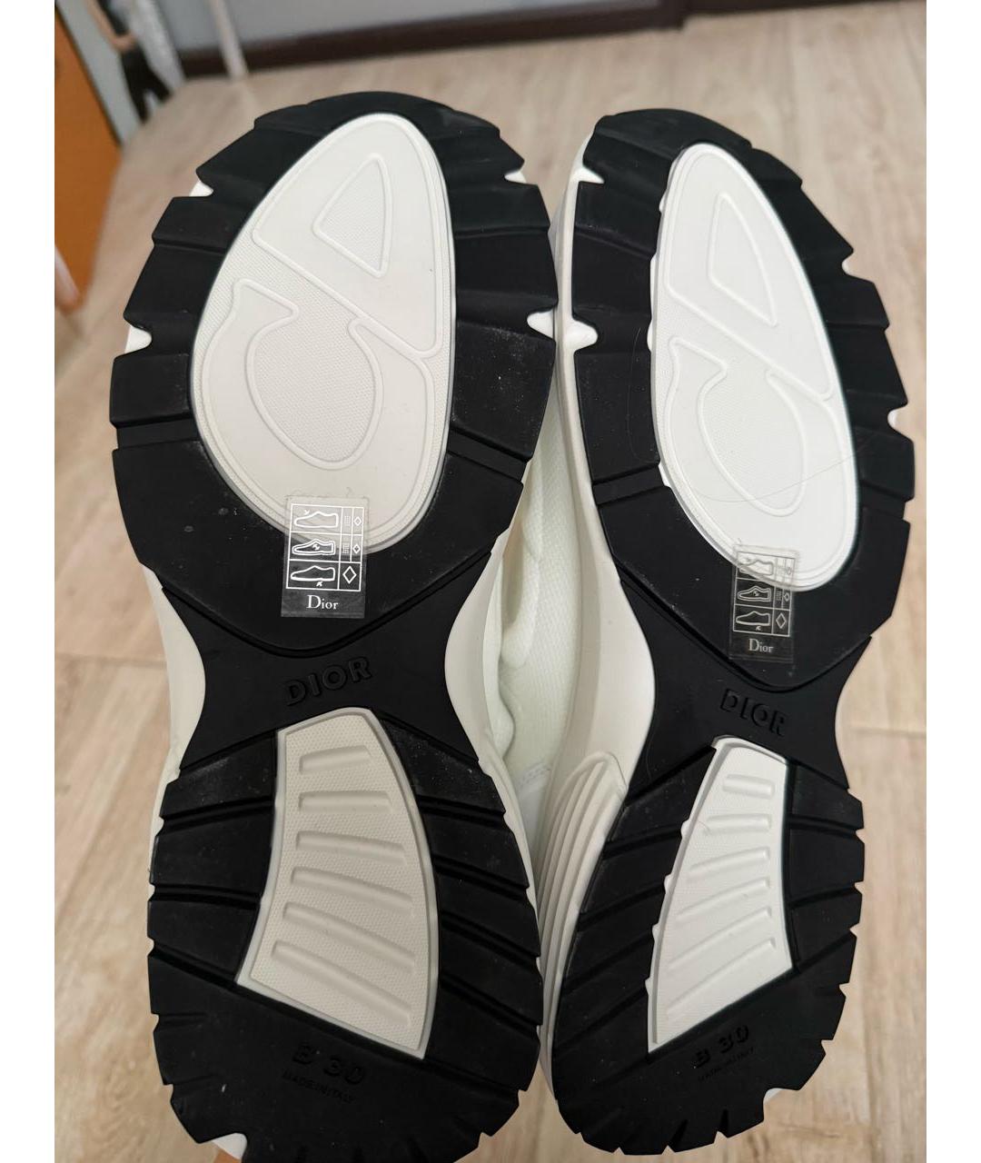 CHRISTIAN DIOR Белые текстильные низкие кроссовки / кеды, фото 4