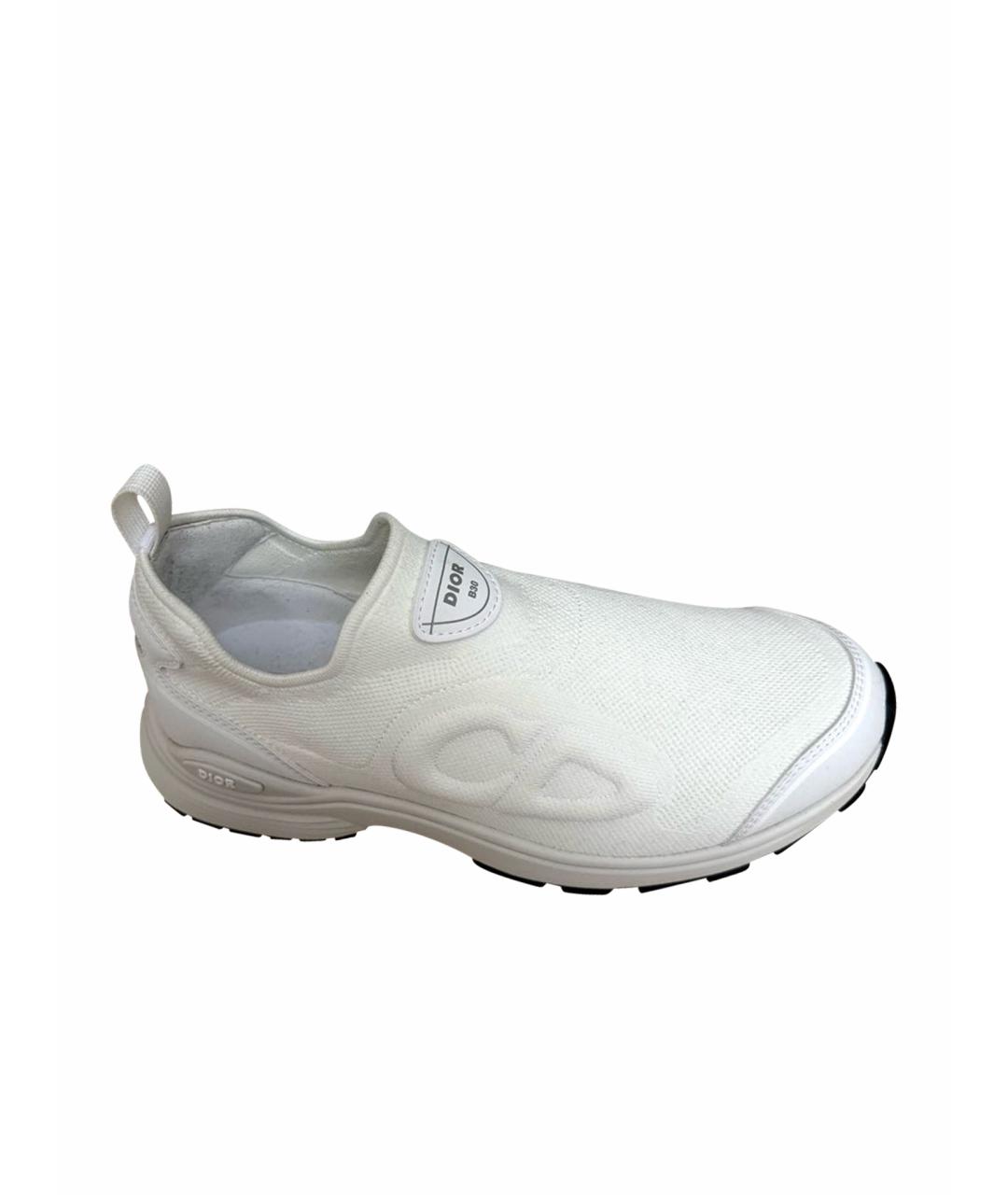 CHRISTIAN DIOR Белые текстильные низкие кроссовки / кеды, фото 1