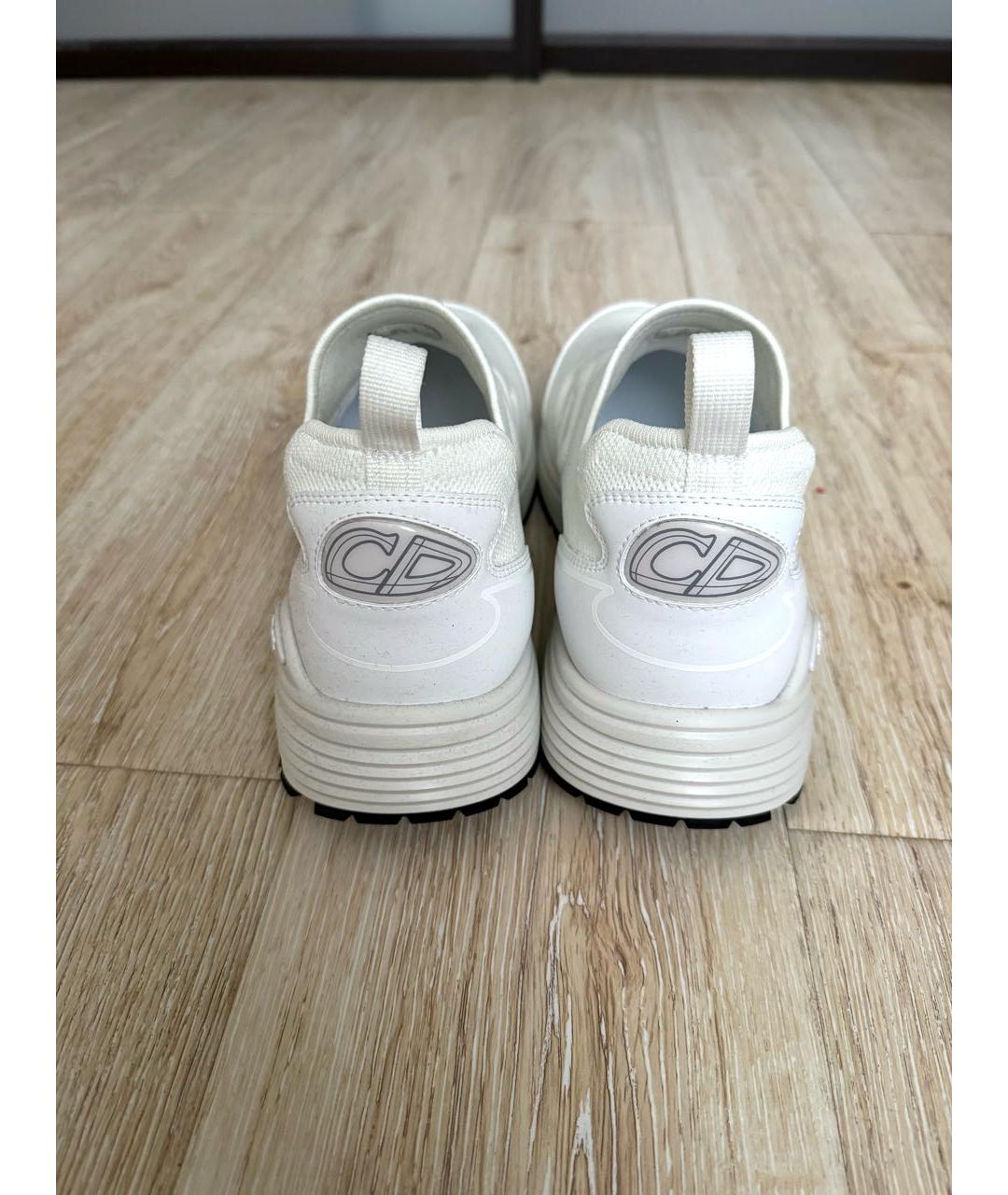 CHRISTIAN DIOR Белые текстильные низкие кроссовки / кеды, фото 3