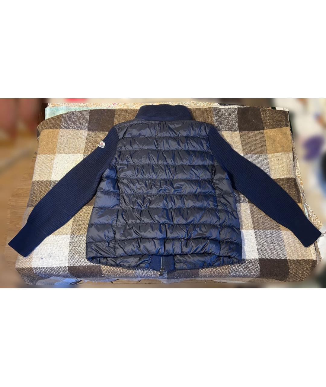 MONCLER Темно-синяя полиамидовая куртка, фото 2