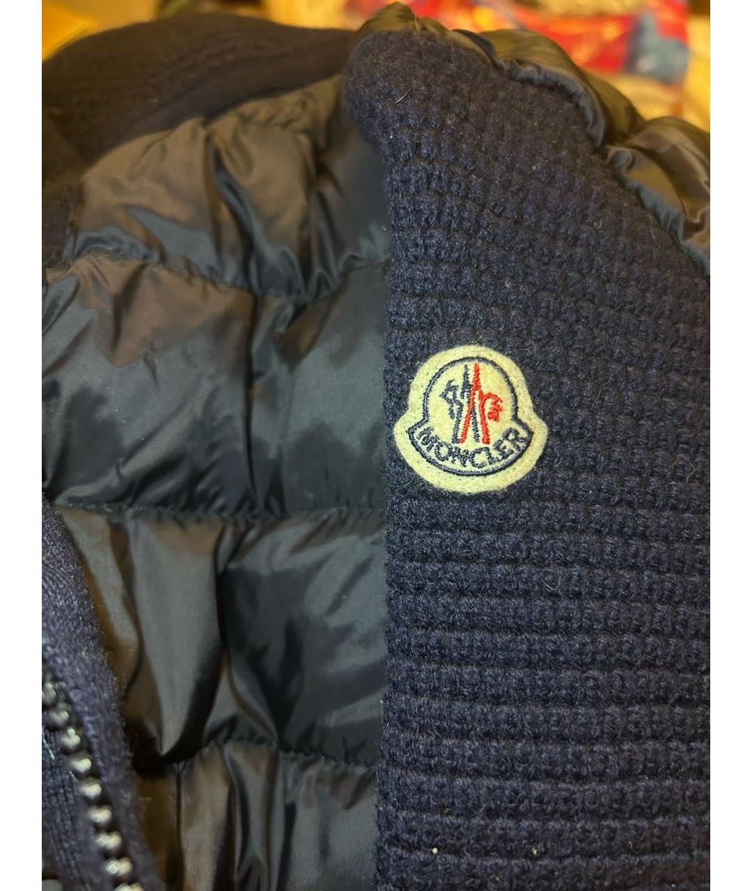 MONCLER Темно-синяя полиамидовая куртка, фото 6