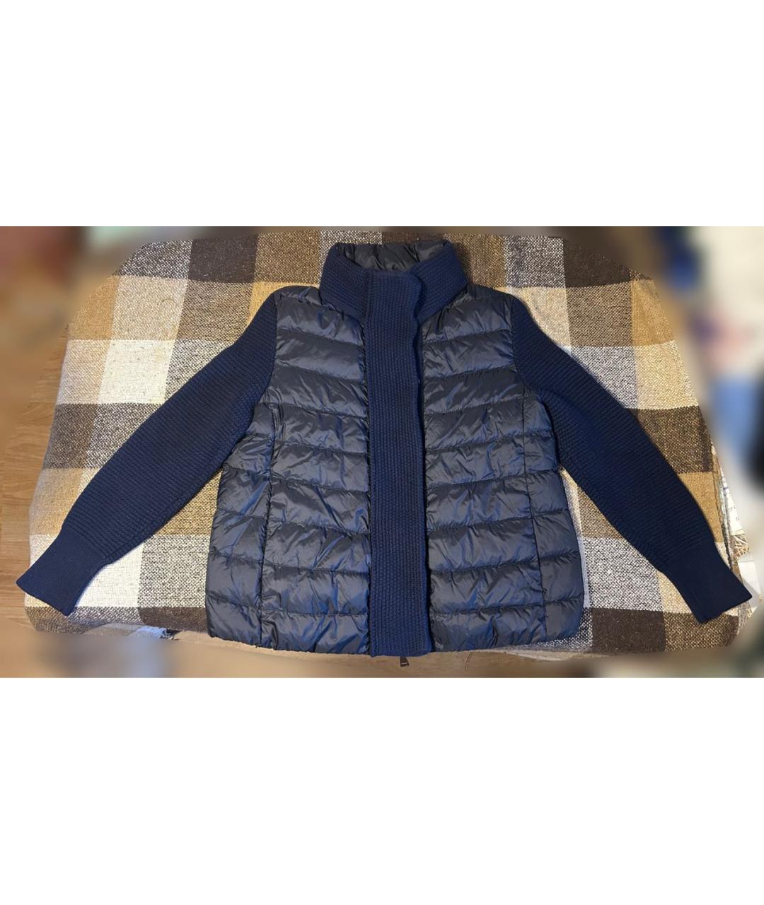 MONCLER Темно-синяя полиамидовая куртка, фото 9