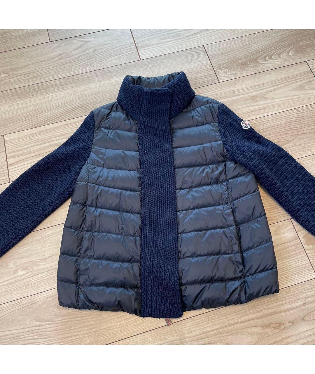 MONCLER Темно-синяя полиамидовая куртка, фото 8