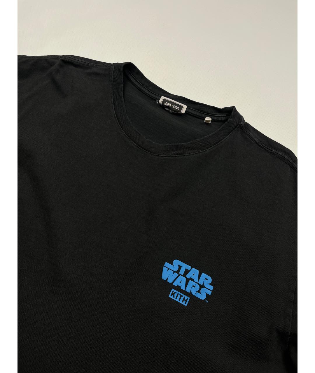 KITH Черная хлопковая футболка, фото 2