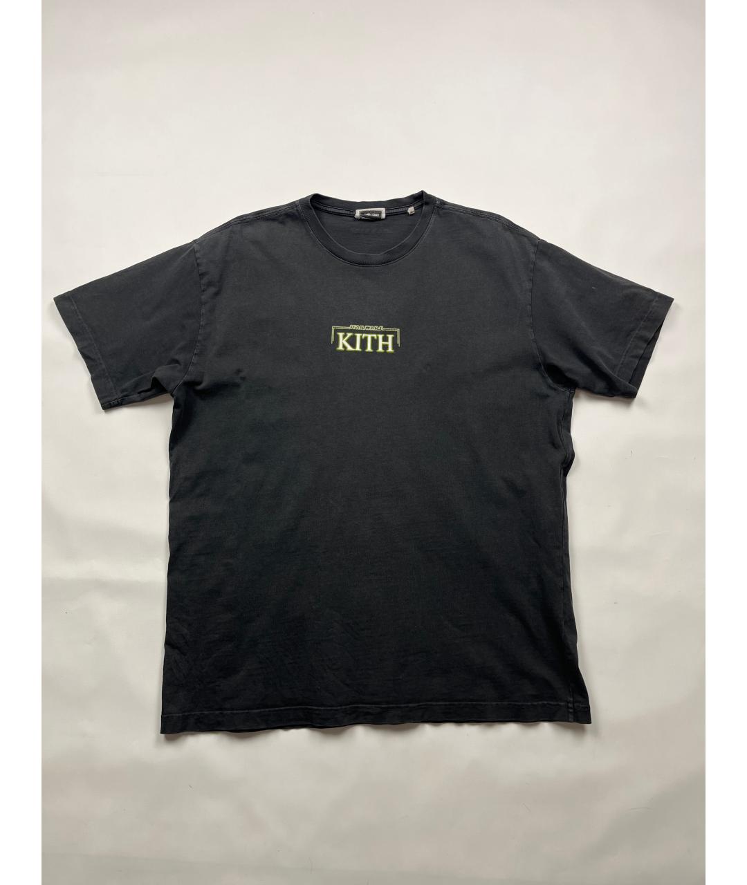 KITH Черная хлопковая футболка, фото 7