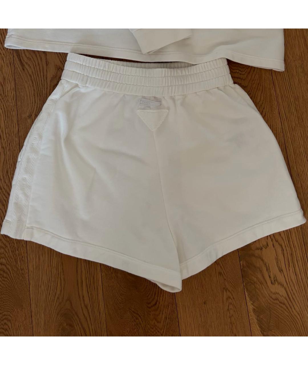 PRADA Белые хлопковые шорты, фото 2