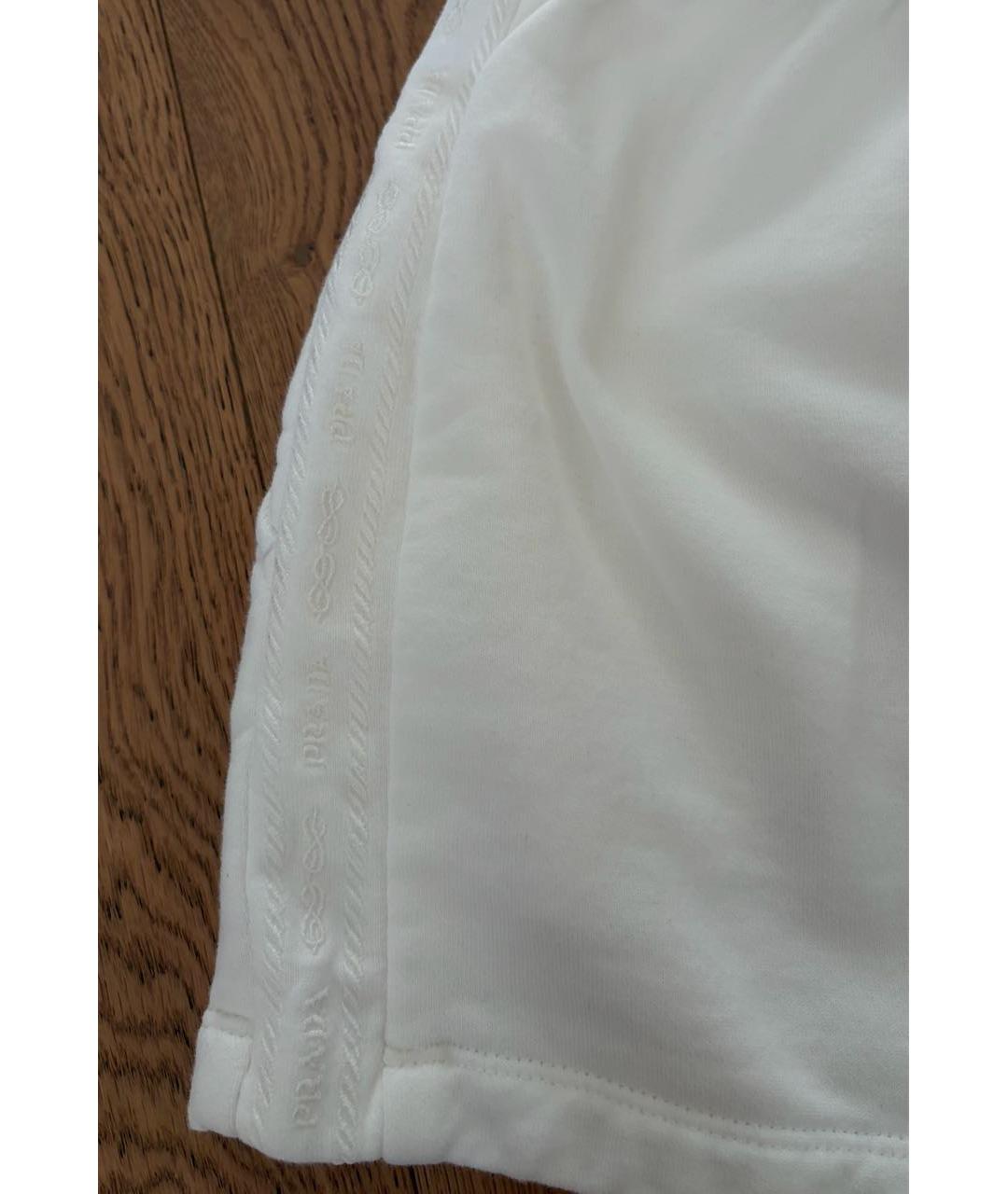 PRADA Белые хлопковые шорты, фото 4