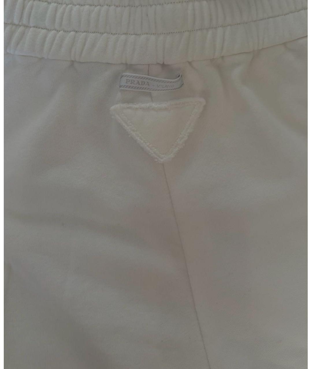 PRADA Белые хлопковые шорты, фото 5