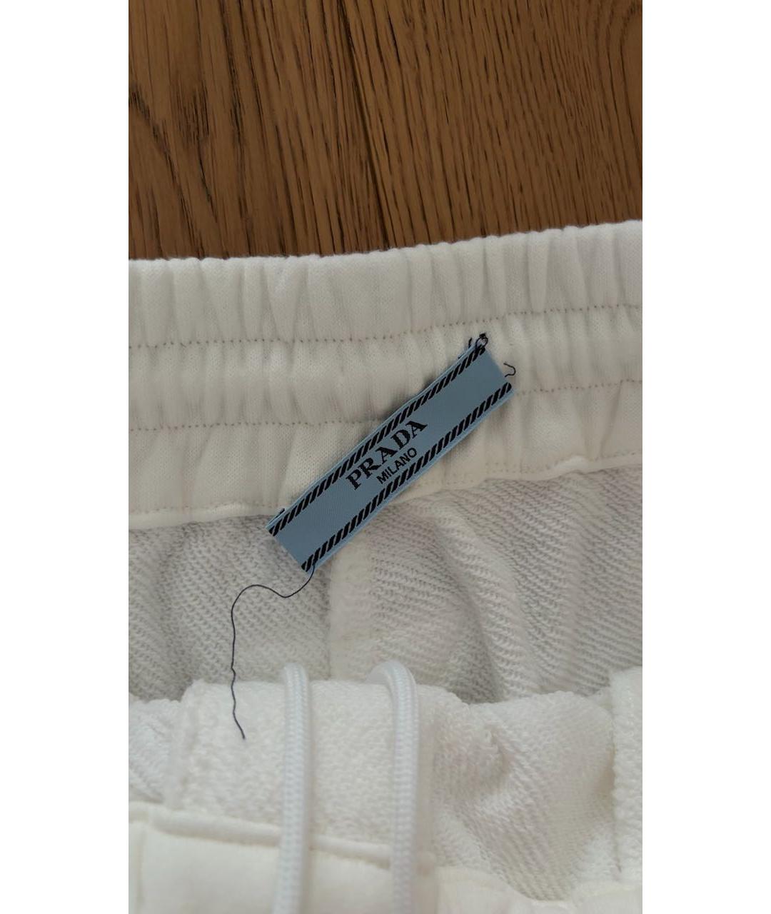 PRADA Белые хлопковые шорты, фото 3