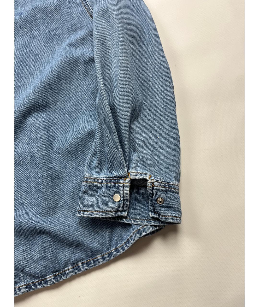 DARKPARK Синяя хлопковая кэжуал рубашка, фото 4