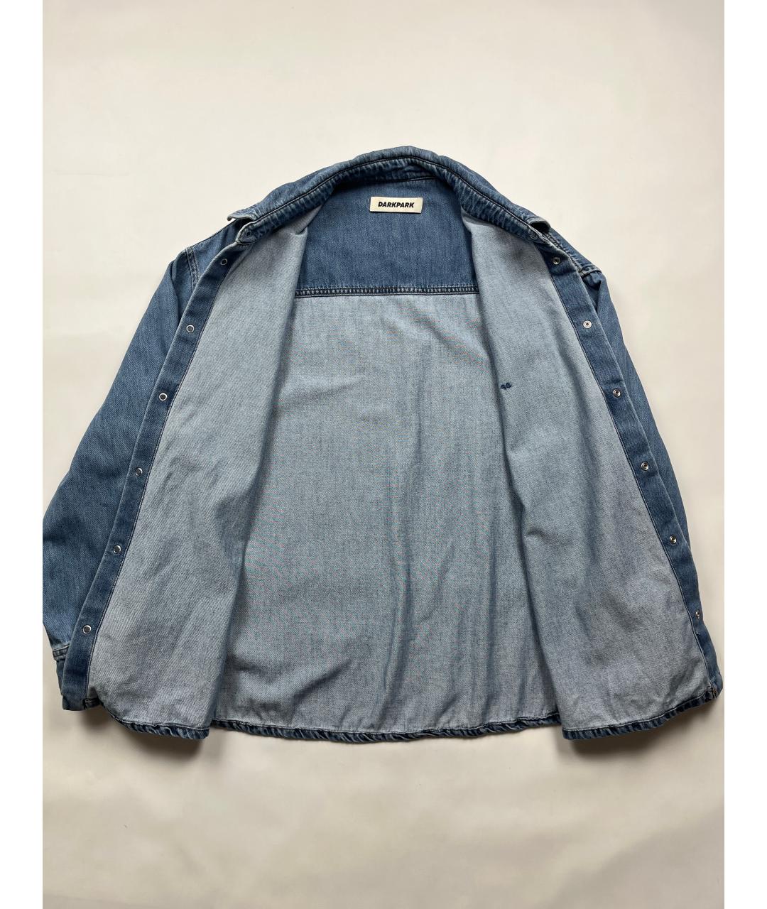 DARKPARK Синяя хлопковая кэжуал рубашка, фото 6