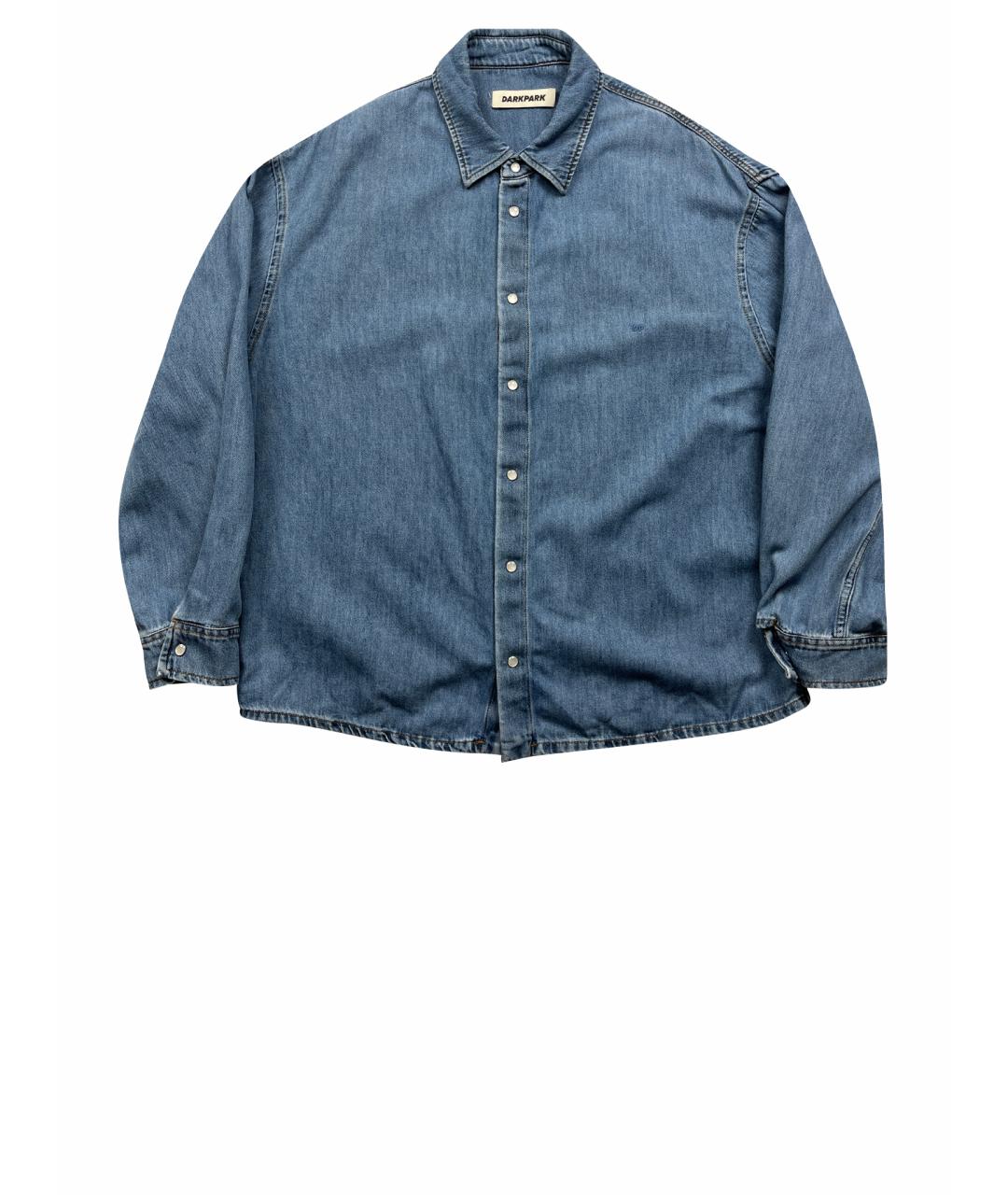 DARKPARK Синяя хлопковая кэжуал рубашка, фото 1