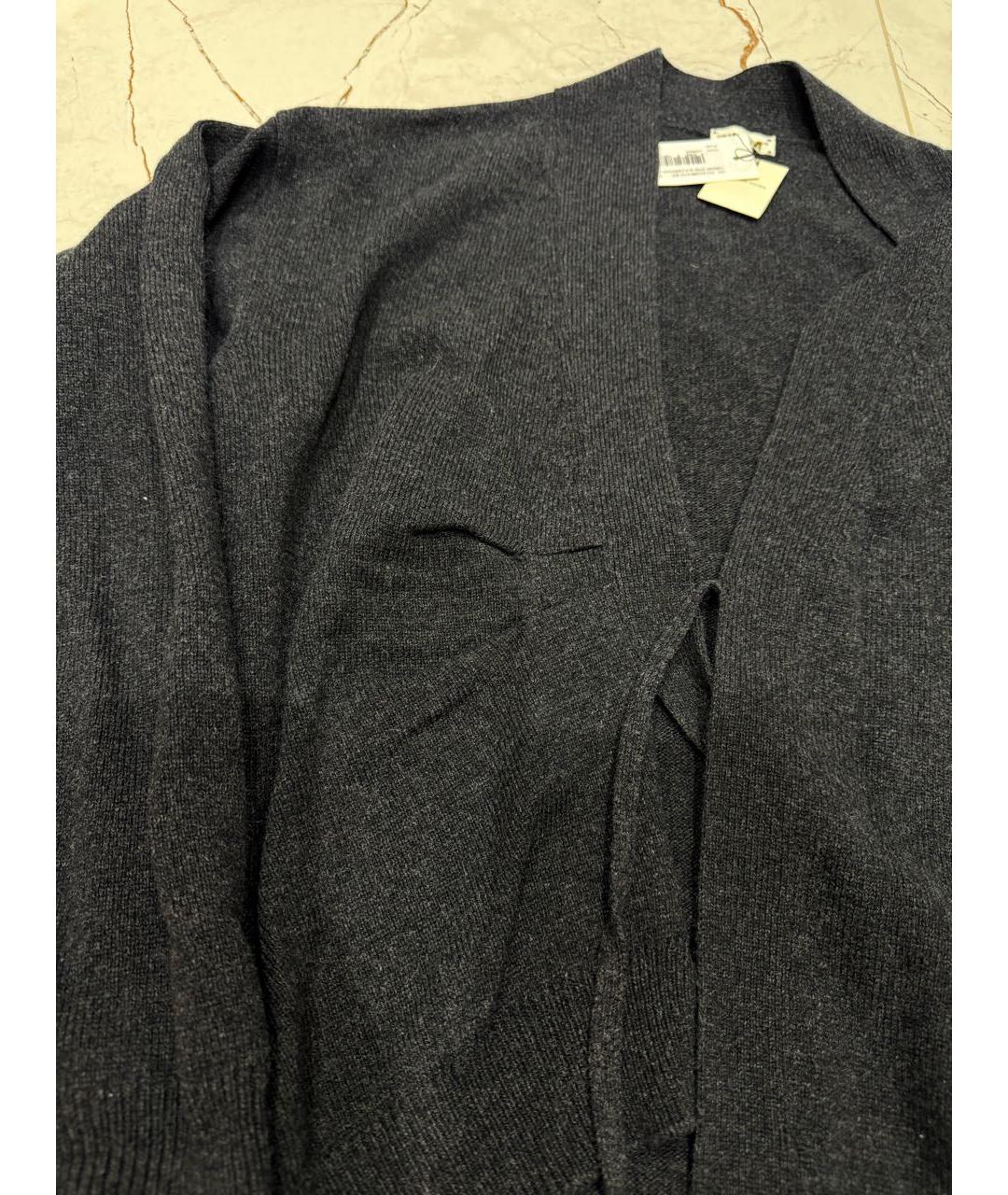 DRIES VAN NOTEN Антрацитовый шерстяной джемпер / свитер, фото 4