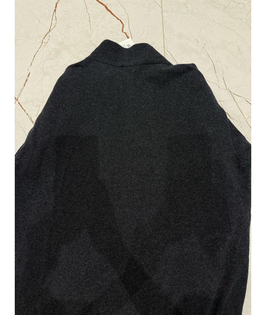 DRIES VAN NOTEN Антрацитовый шерстяной джемпер / свитер, фото 2