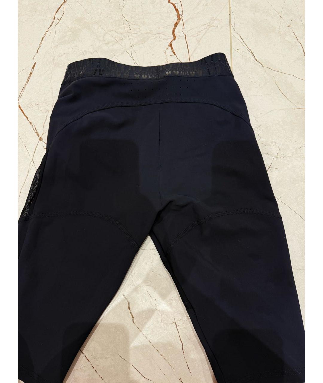 MONCLER Черные полиамидовые спортивные брюки и шорты, фото 2