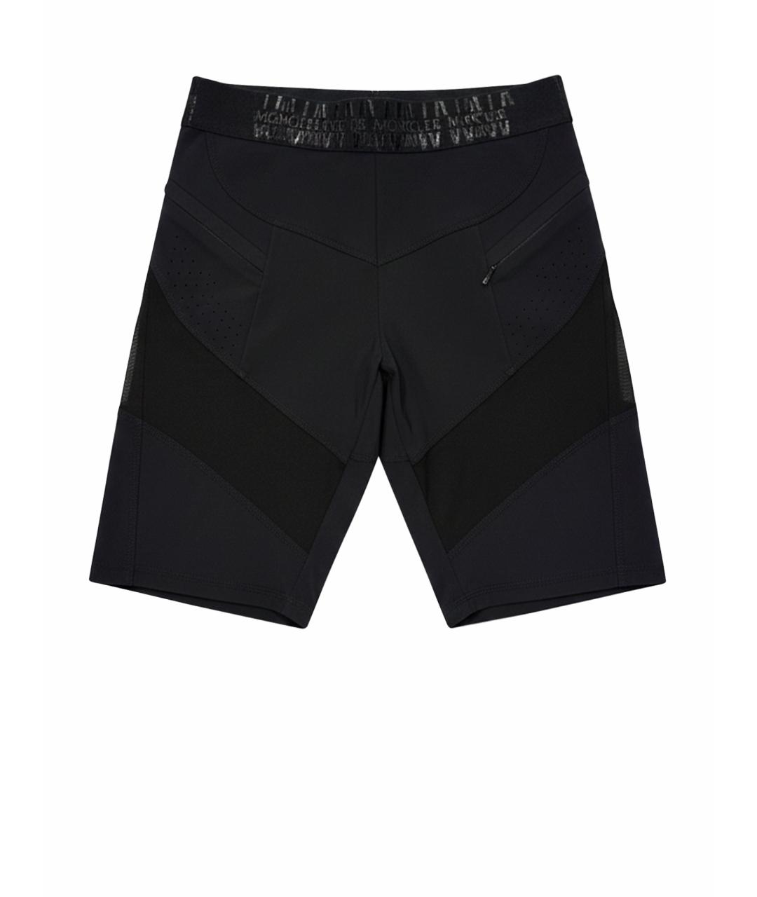 MONCLER Черные полиамидовые спортивные брюки и шорты, фото 1