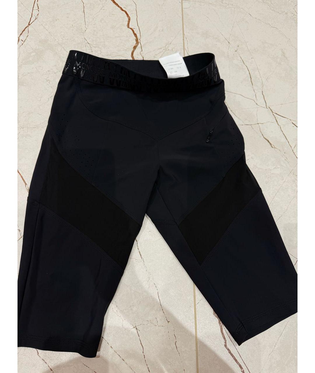 MONCLER Черные полиамидовые спортивные брюки и шорты, фото 6