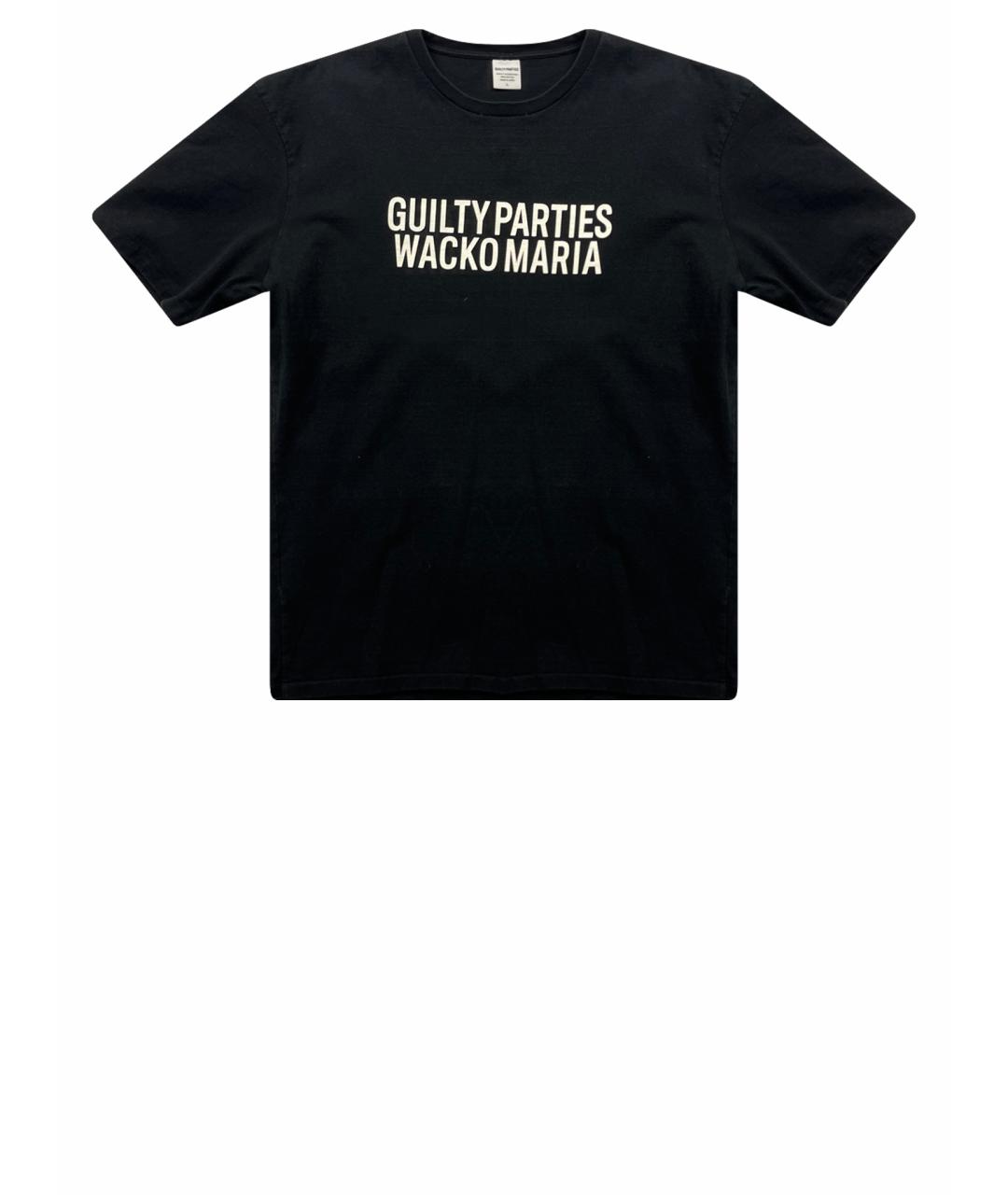 WACKO MARIA Черная хлопковая футболка, фото 1