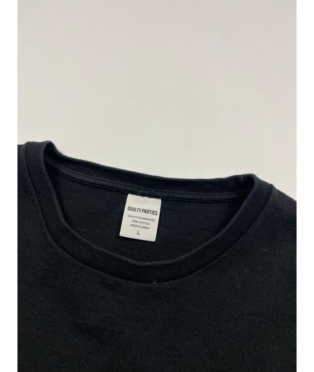 WACKO MARIA Черная хлопковая футболка, фото 3