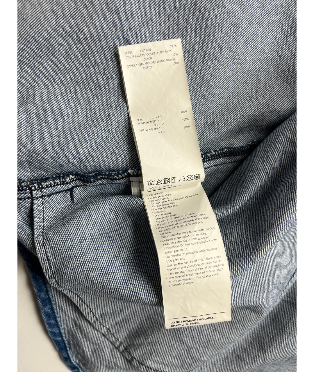 WTAPS Синяя хлопковая кэжуал рубашка, фото 9