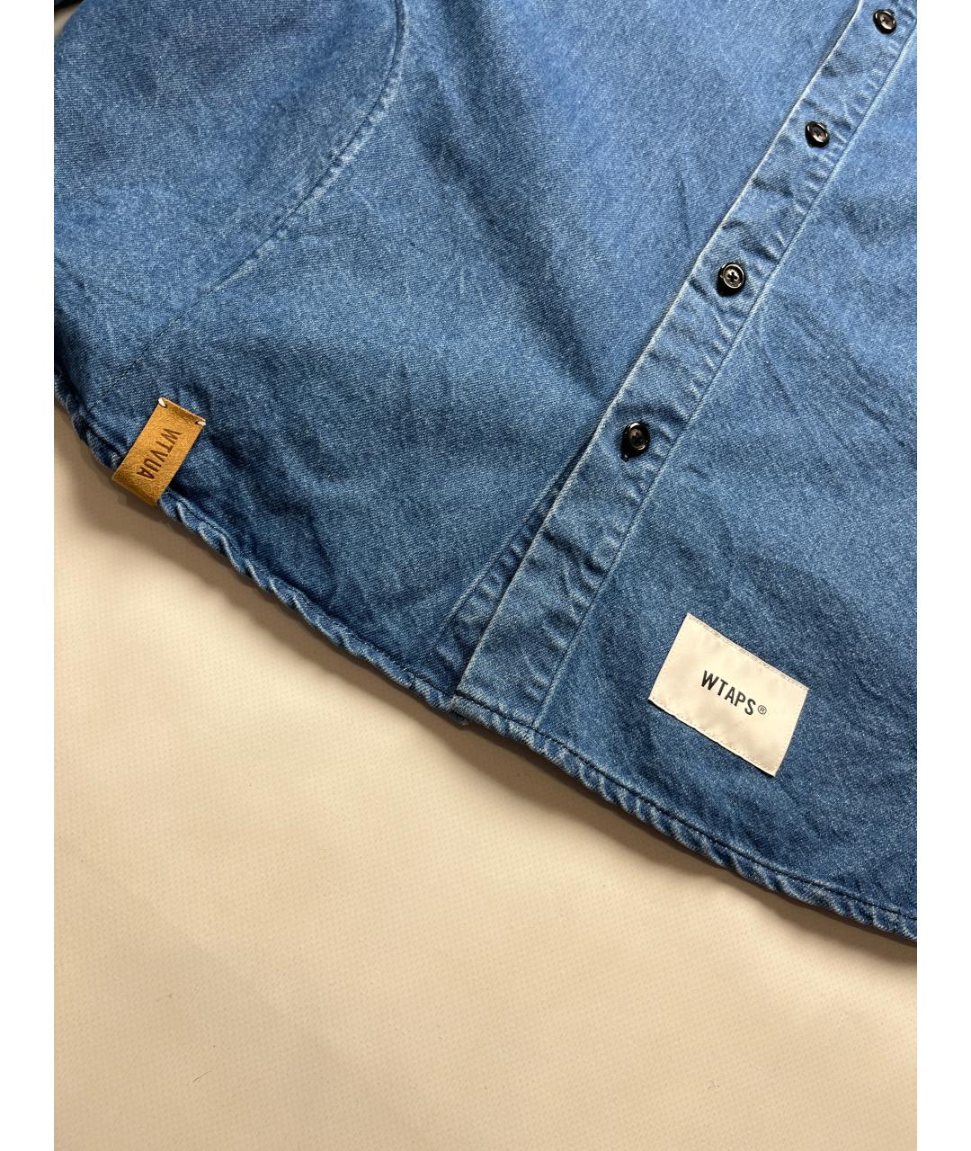WTAPS Синяя хлопковая кэжуал рубашка, фото 5