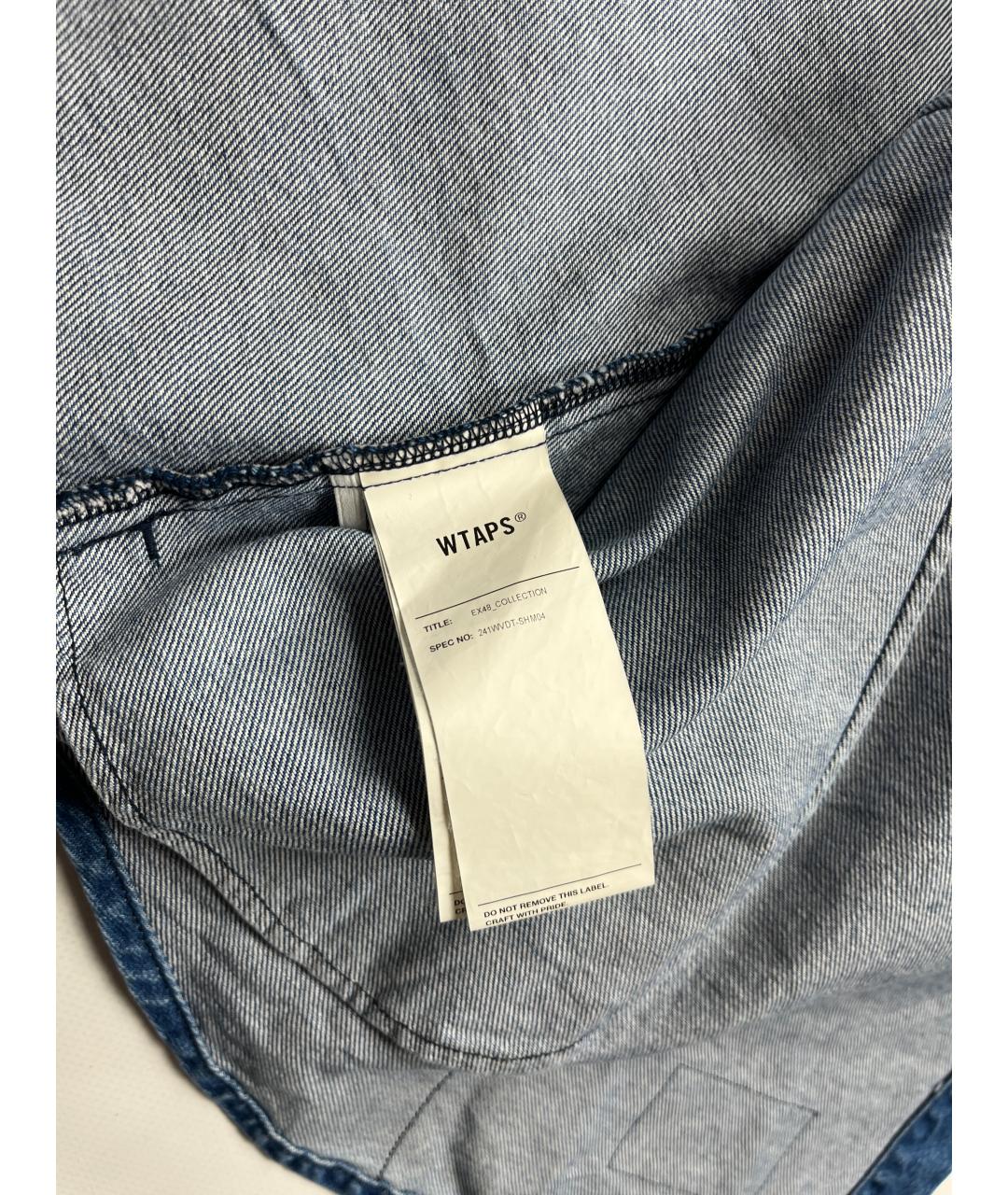 WTAPS Синяя хлопковая кэжуал рубашка, фото 8