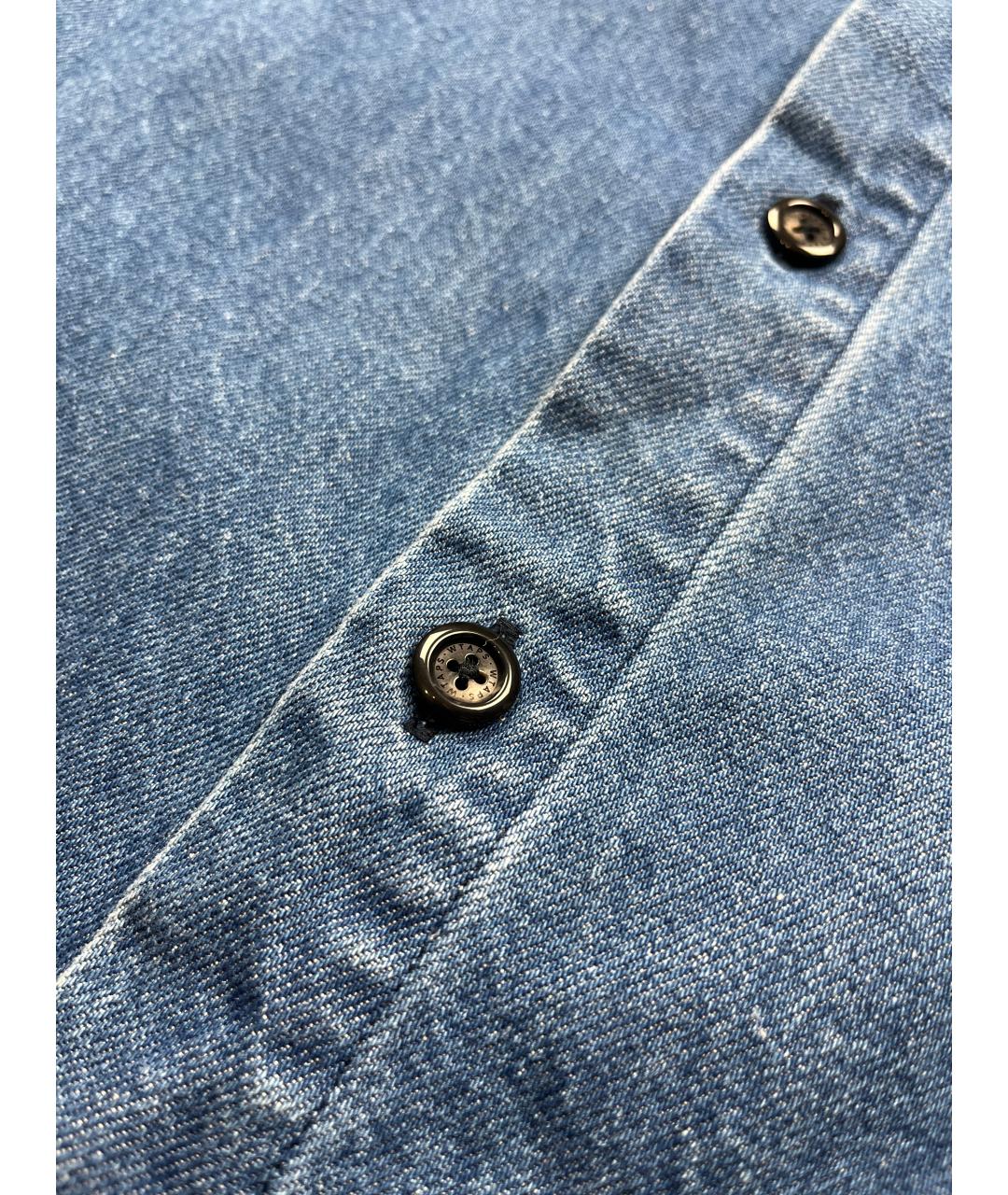 WTAPS Синяя хлопковая кэжуал рубашка, фото 6