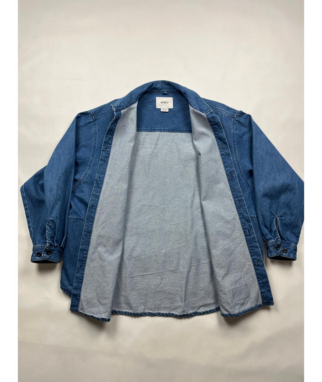 WTAPS Синяя хлопковая кэжуал рубашка, фото 7