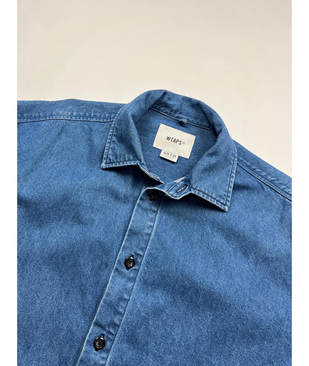 WTAPS Синяя хлопковая кэжуал рубашка, фото 2