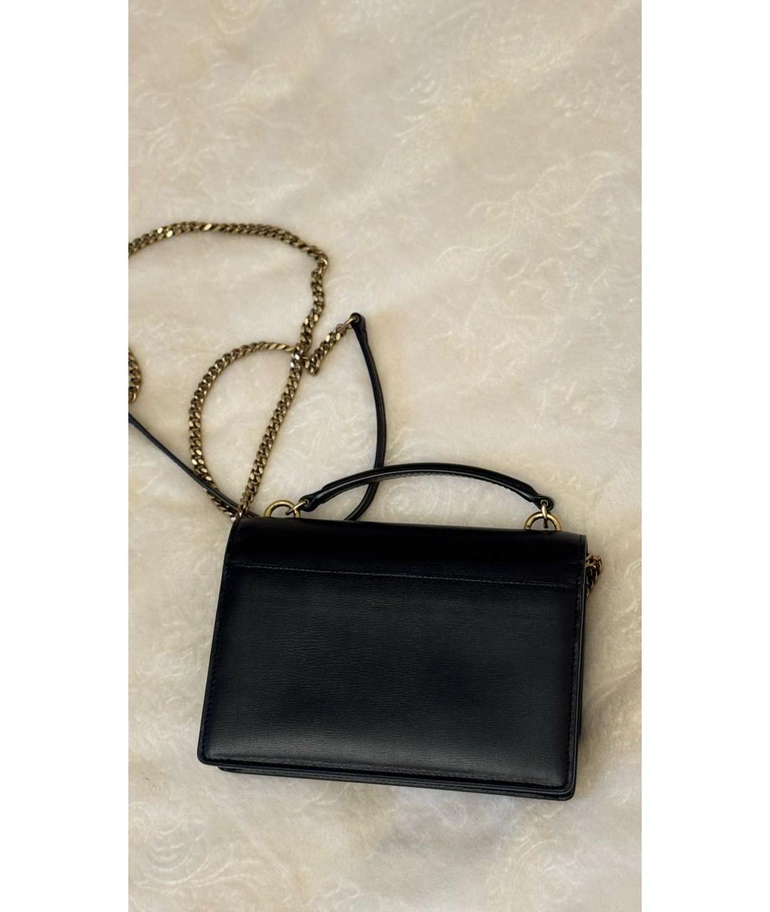 SAINT LAURENT Черная кожаная сумка через плечо, фото 3