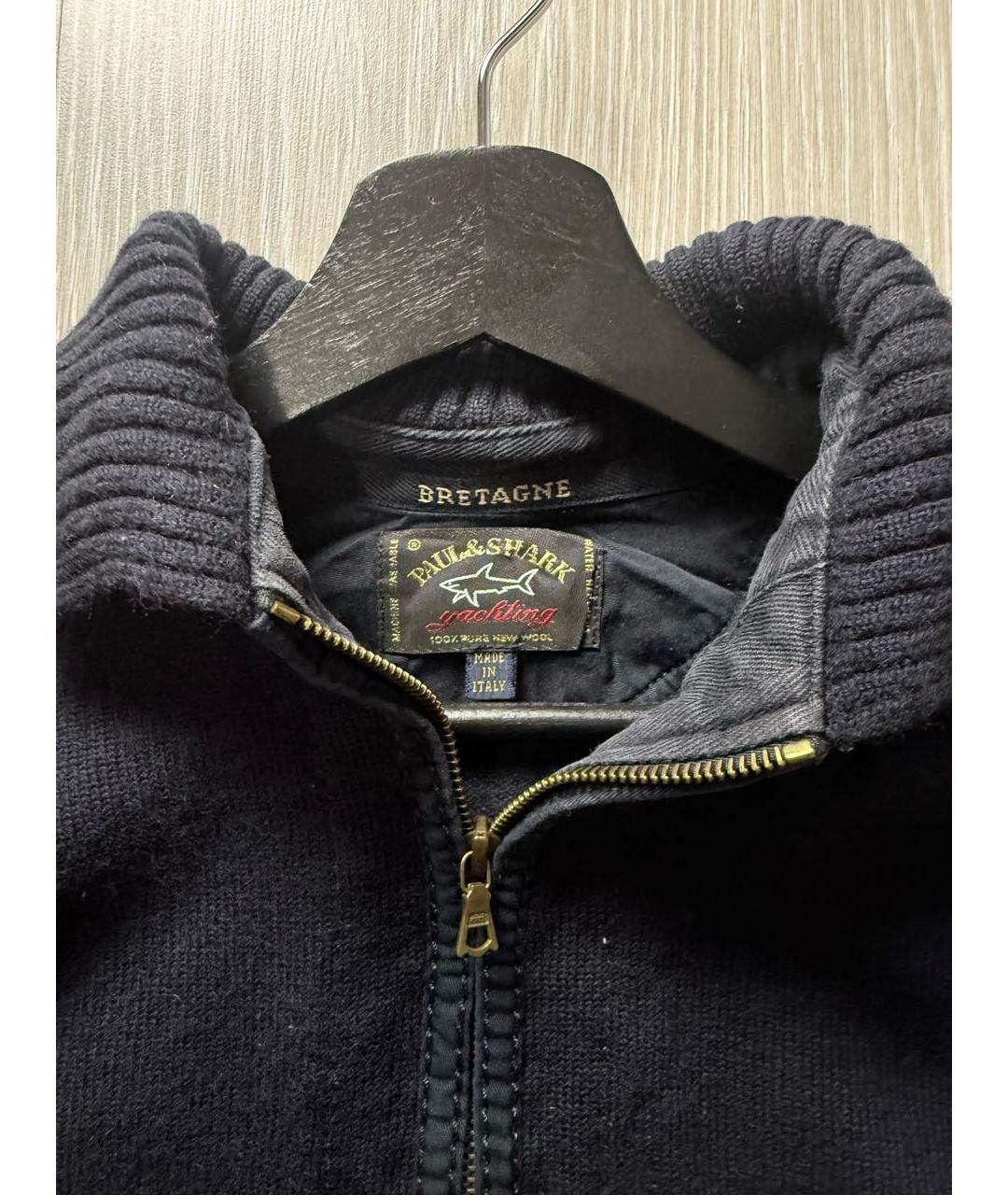 PAUL & SHARK Темно-синий шерстяной джемпер / свитер, фото 3