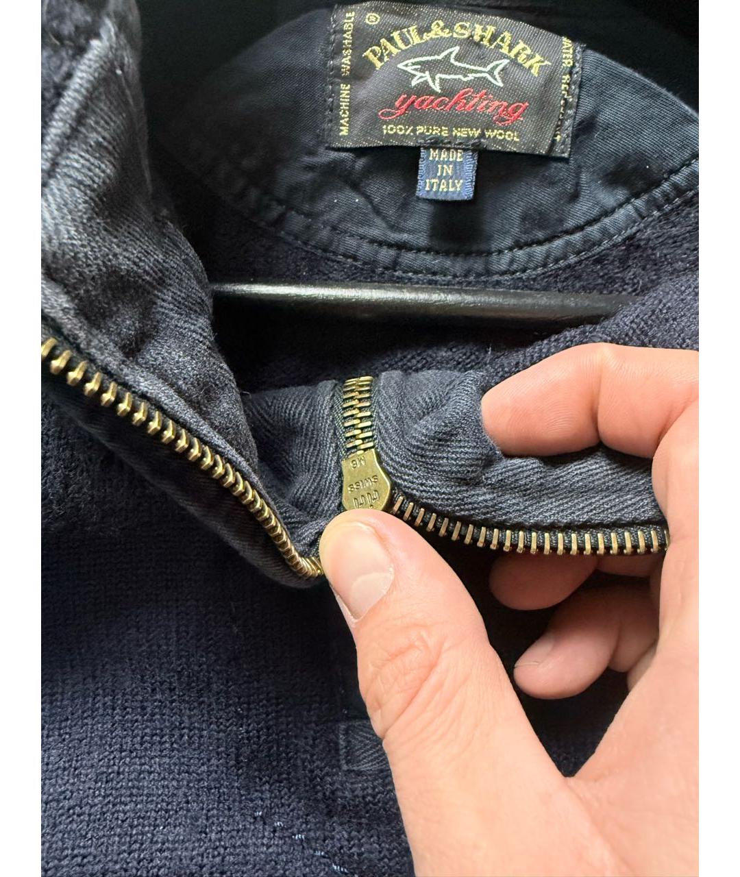 PAUL & SHARK Темно-синий шерстяной джемпер / свитер, фото 4