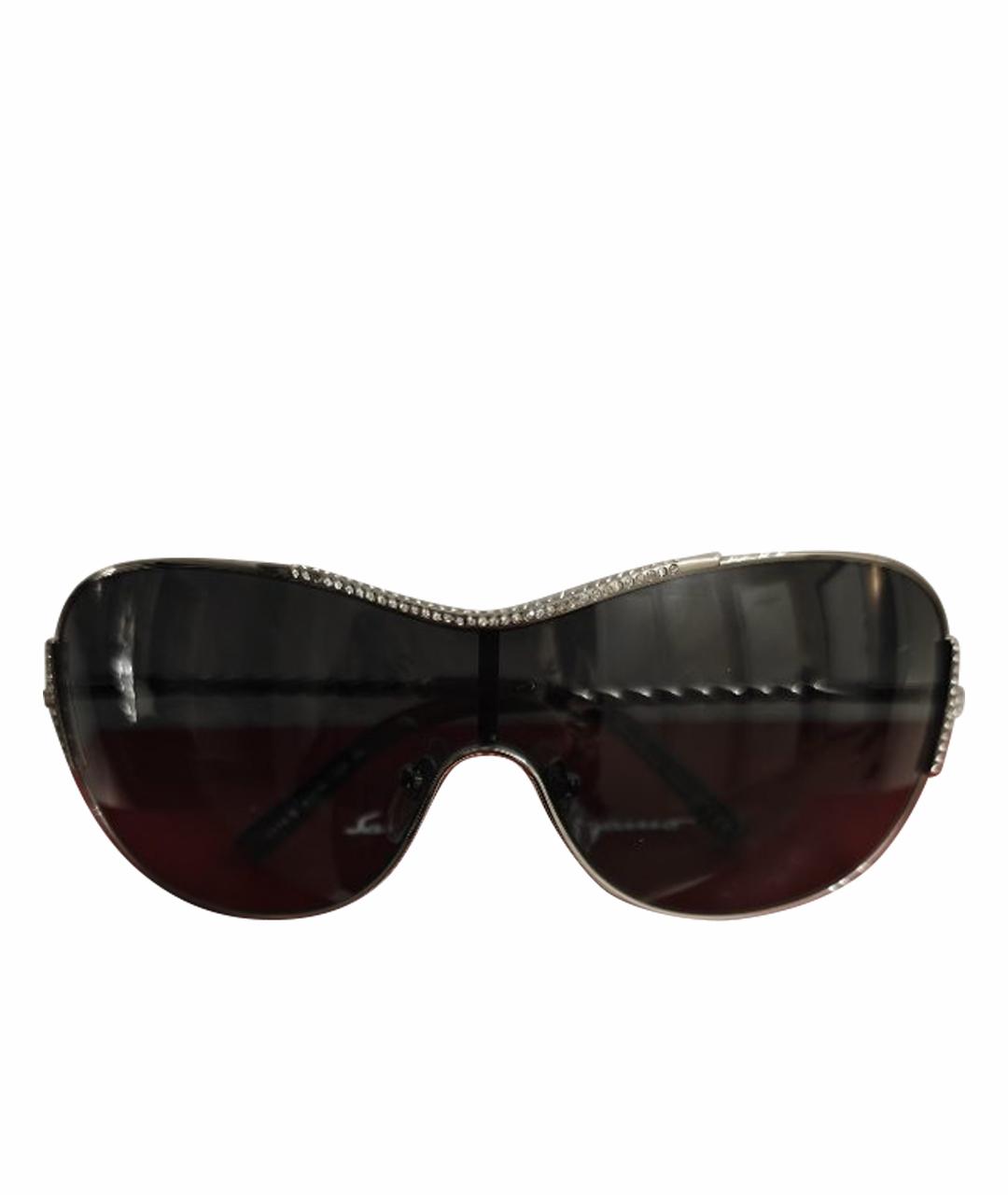 FERRAGAMO Серебряные металлические солнцезащитные очки, фото 1