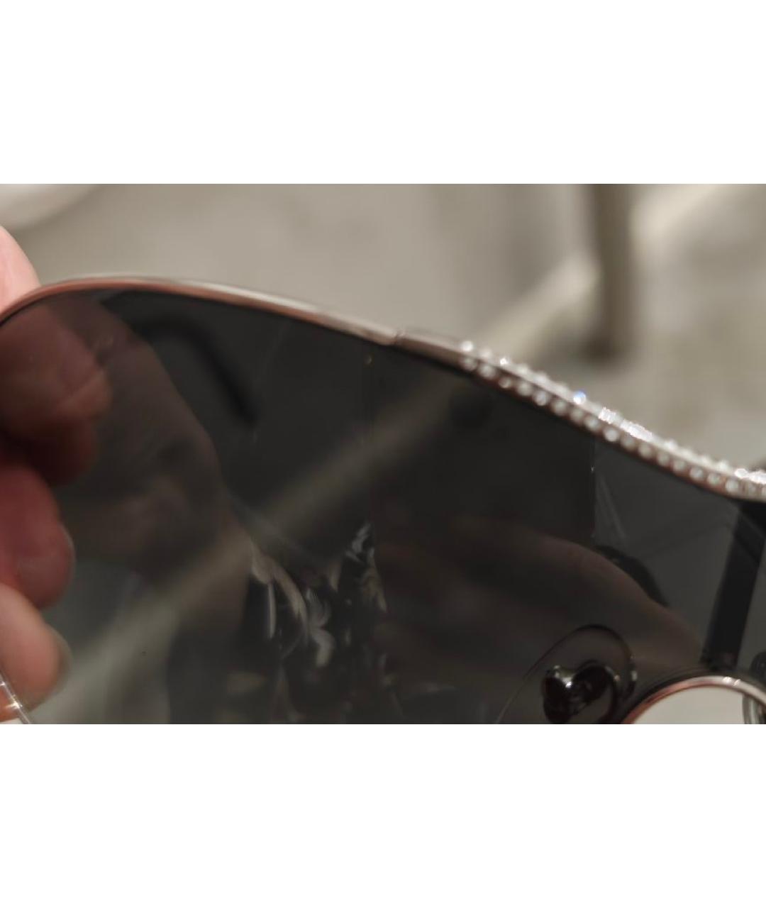 FERRAGAMO Серебряные металлические солнцезащитные очки, фото 9