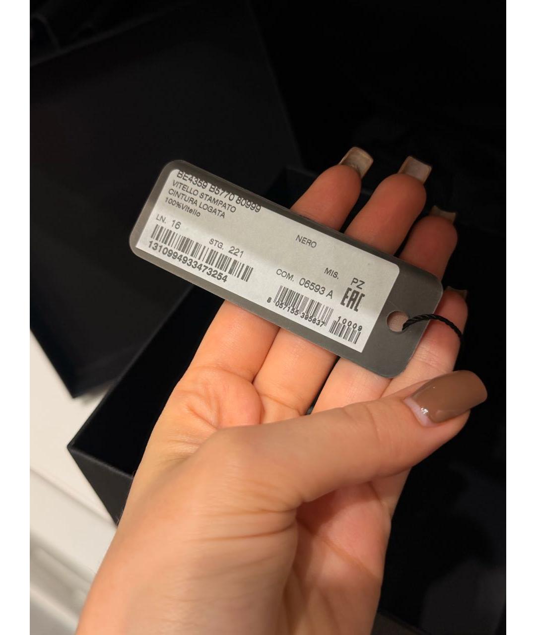 DOLCE&GABBANA Черный кожаный ремень, фото 5