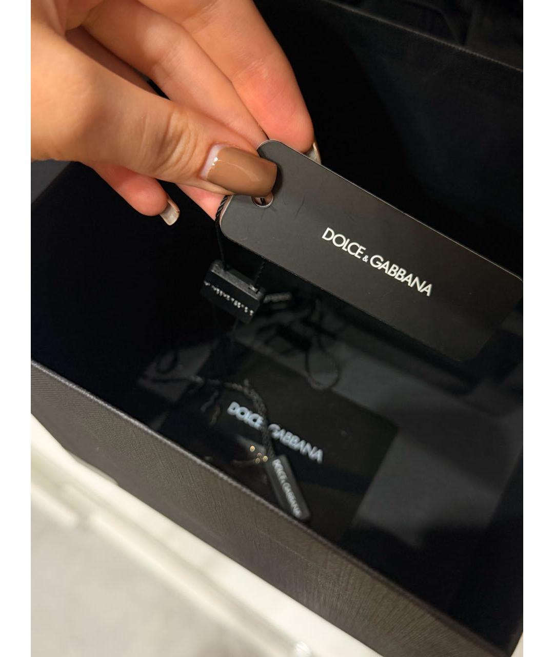 DOLCE&GABBANA Черный кожаный ремень, фото 6