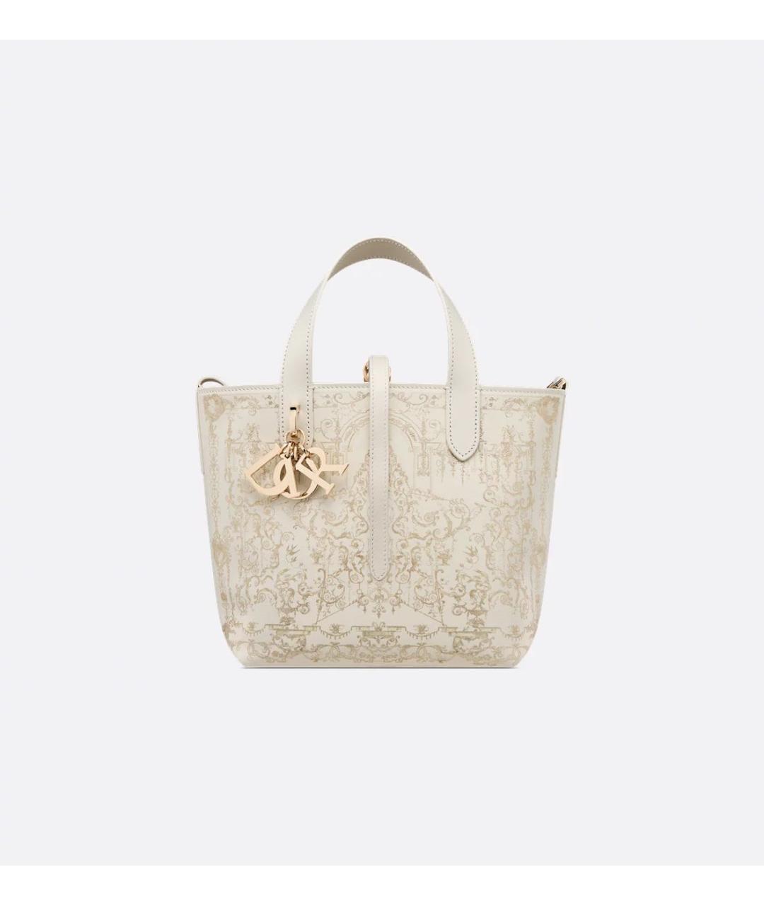 CHRISTIAN DIOR Бежевая кожаная сумка тоут, фото 7