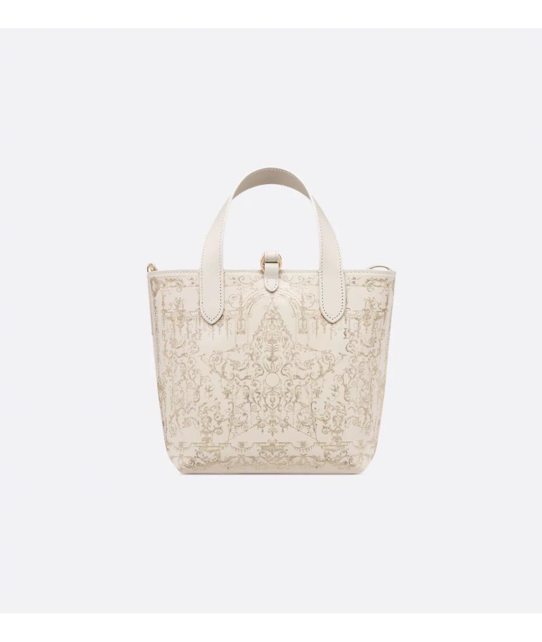 CHRISTIAN DIOR Бежевая кожаная сумка тоут, фото 5