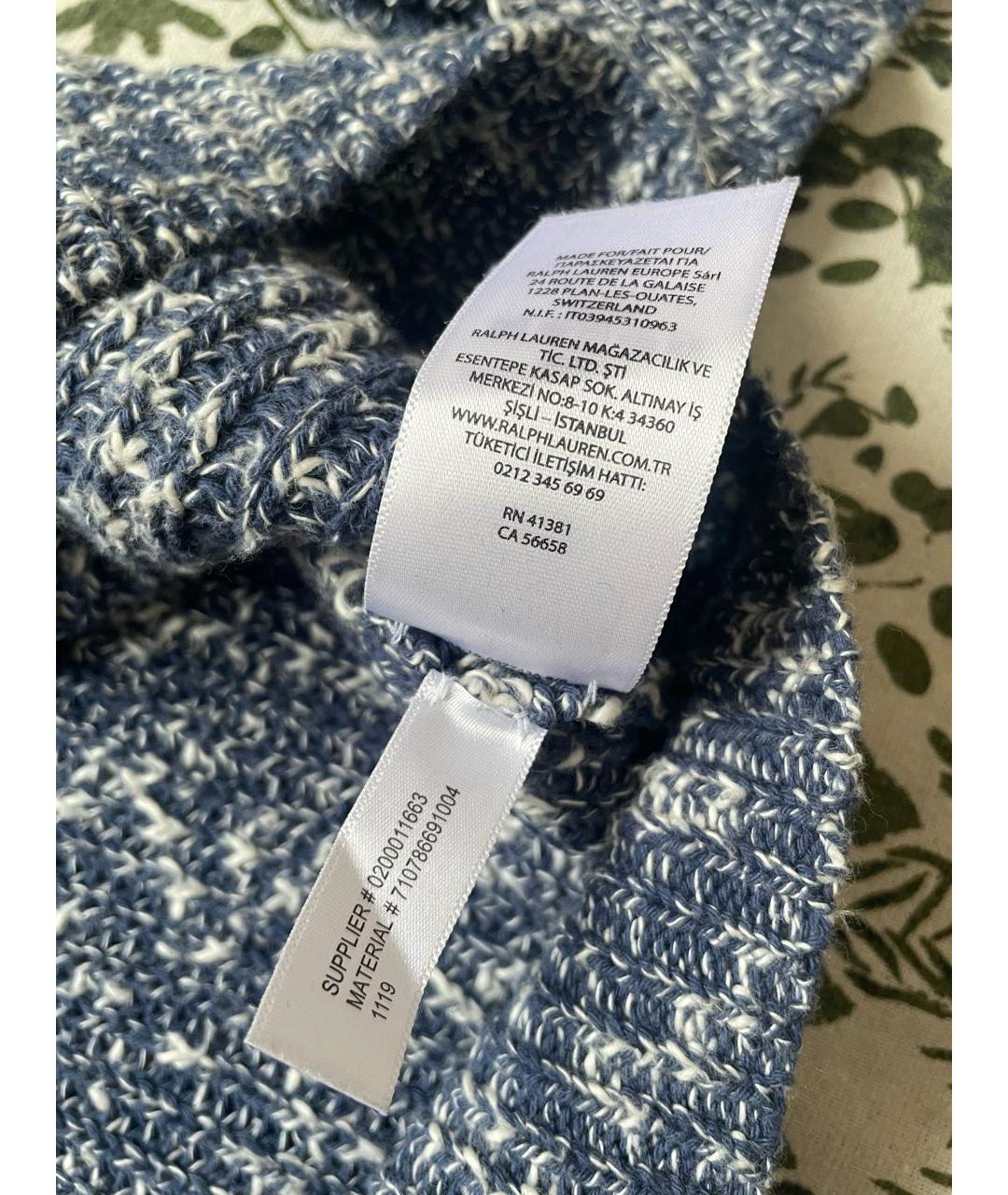 POLO RALPH LAUREN Синий хлопковый джемпер / свитер, фото 7