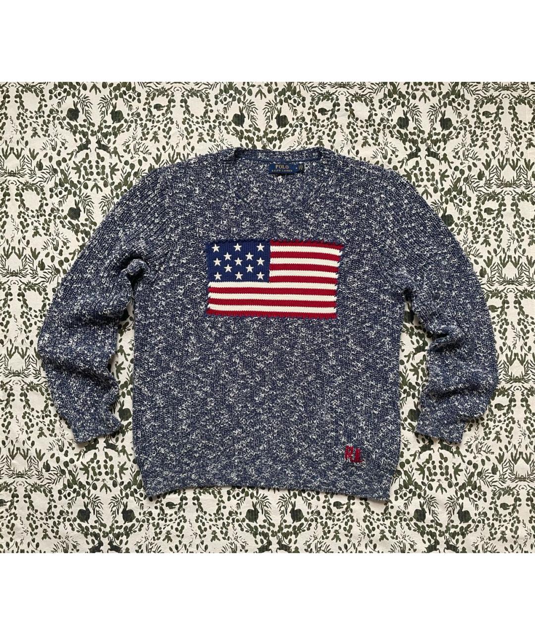 POLO RALPH LAUREN Синий хлопковый джемпер / свитер, фото 9