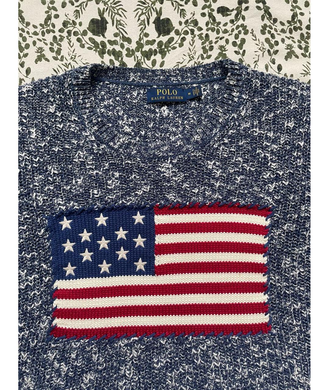 POLO RALPH LAUREN Синий хлопковый джемпер / свитер, фото 4