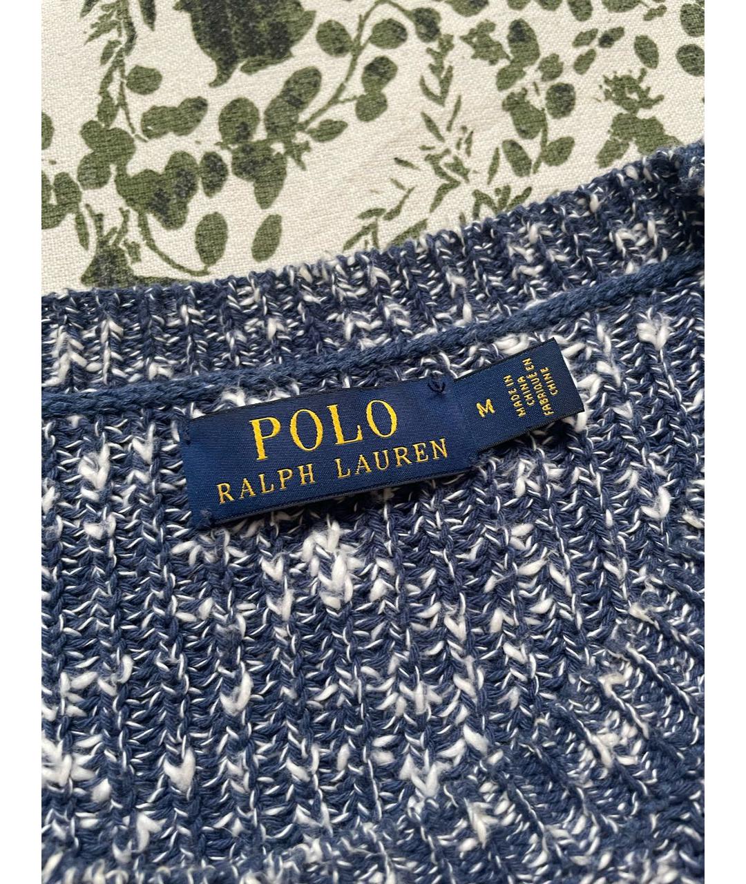 POLO RALPH LAUREN Синий хлопковый джемпер / свитер, фото 3