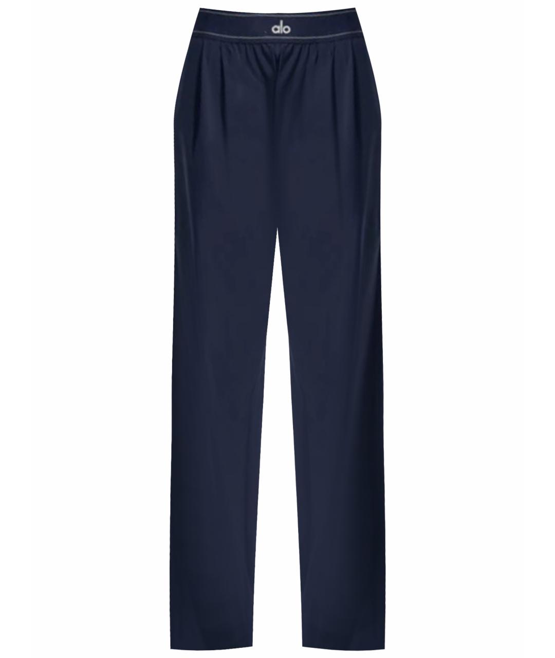 ALO YOGA Темно-синие полиэстеровые спортивные брюки и шорты, фото 1