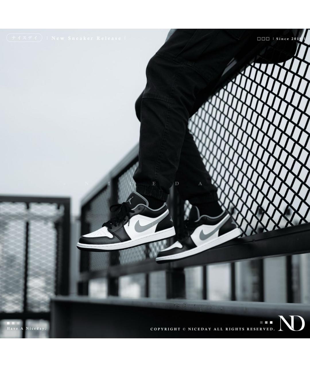 JORDAN Черные кожаные низкие кроссовки / кеды, фото 4