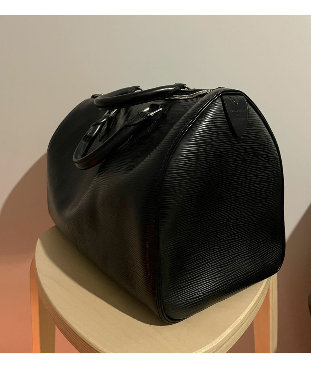 LOUIS VUITTON PRE-OWNED Черная кожаная сумка тоут, фото 2